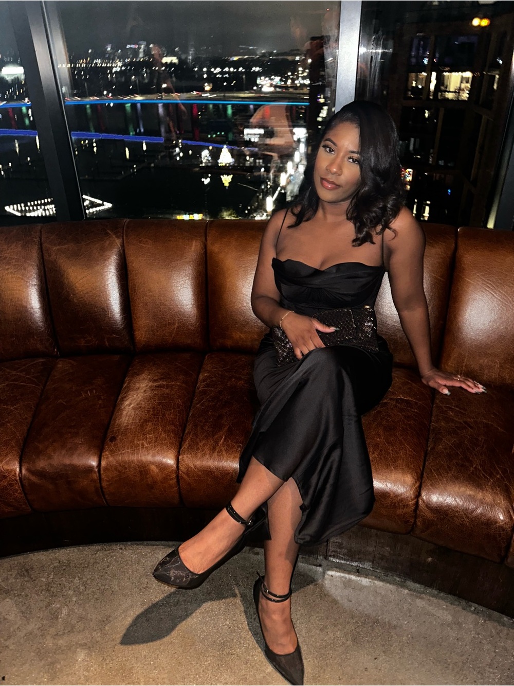 House of CB Elegant Black Strapless Evening Dress